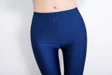 Hot Selling 2018 Women Solid Color Fluorescent Shiny Pant Leggings Large Size Spandex Shinny Elasticity Casual Trousers For Girl