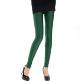 Hot Selling 2018 Women Solid Color Fluorescent Shiny Pant Leggings Large Size Spandex Shinny Elasticity Casual Trousers For Girl