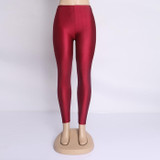 Hot Selling 2018 Plus Size Fluorescent Color Women Leggings Elastic Leggings Multicolor Shiny Glossy Leggings Trousers Women