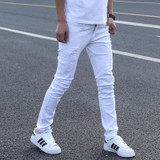 Hot Sell White Ripped Jeans Men With Holes Super Skinny Famous Designer Brand Slim Fit Destroyed Torn Jean Pants For Male