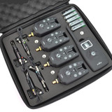 Wireless fishing alarm 1+4 set swinger in  EVA case for carp fishing