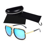 Hot Sell Flat Top Hot Square Sunglasses Men Women Luxury Brand Design Couple Lady Celebrity Sun Glasses Super star Eyewear
