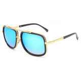 Hot Sell Flat Top Hot Square Sunglasses Men Women Luxury Brand Design Couple Lady Celebrity Sun Glasses Super star Eyewear