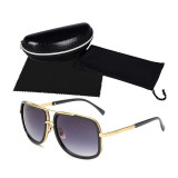 Hot Sell Flat Top Hot Square Sunglasses Men Women Luxury Brand Design Couple Lady Celebrity Sun Glasses Super star Eyewear