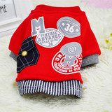 New Pet Dog Coat Clothes Pet Sweater Jacket Costume Cotton Fashion Baseball Sweatshirt Uniform Clothing for Dogs Apparel 14S3