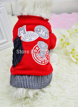 New Pet Dog Coat Clothes Pet Sweater Jacket Costume Cotton Fashion Baseball Sweatshirt Uniform Clothing for Dogs Apparel 14S3