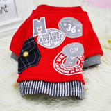 New Pet Dog Coat Clothes Pet Sweater Jacket Costume Cotton Fashion Baseball Sweatshirt Uniform Clothing for Dogs Apparel 14S3