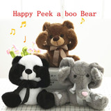 New Peek A Boo Animals Toy, Stuffed Animals &amp; Plush Toy Bear / Panda /Elephant, Singing Baby Music Toys For Christmas Gift