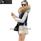 New Padded Winter Jacket Women Cotton Women's Winter Jacket Fashion Slim Plus Size Parkas Hooded With Fake Fur Coat Casacos