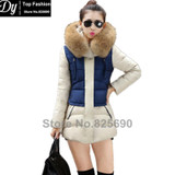 New Padded Winter Jacket Women Cotton Women's Winter Jacket Fashion Slim Plus Size Parkas Hooded With Fake Fur Coat Casacos