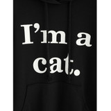 New Novelty Women Hoodies Fashion Cat Ear Sweatshirts Tracksuits Women hoodies Girl Winter cute Letter Print Hooded Jacket se202