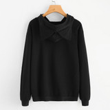 New Novelty Women Hoodies Fashion Cat Ear Sweatshirts Tracksuits Women hoodies Girl Winter cute Letter Print Hooded Jacket se202