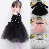 New Newborn Kids Baby Girls Long Sleeve Dresses Knitting Dot Lace Tutu Tulle Dress New Newborn Kids Baby Girls Long Sleeve Dresses Knitting Dot Lace Tutu Tulle Dress