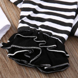 New Newborn Baby Girl Tops Romper +Leg Warmers Headband Outfit Clothes Set
