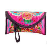 new national ethnic embroidery embroidered Coin purse women's handmade small cloth wallet phone bag