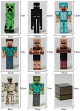 NEW Minecraft Toys 9 styles Sword Pickaxe Stone Bed Box Model Toys Action Figure Kids Toys Christmas gift