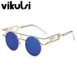 New Metal Frame Steampunk Sunglasses Clear Lens Glasses Eyewear Frame Women Brand Designer Unique Men Gothic Sun Glasses Lunette