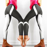 New Mesh Pattern Print Leggings fitness Leggings For Women Sporting Workout Leggins Elastic Trousers Slim Black White Pants