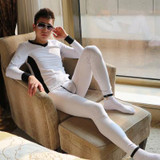 New Mens Long Johns Soft Modal Thermal Underwear Sets Winter Legging Men Warm Sexy V-Neck Long John For Men