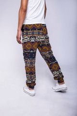 New Mens Casual Pants 2017 Fashion Drawstring Men Pants High Quality Cotton 4 Printing Pattern Men Jogger Pants Leisure Pants