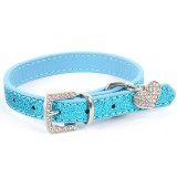 Hot Bling Crystal Pendant Leather Pet Dog Collars Puppy Cat Choker Necklaces Hot Bling Crystal Pendant Leather Pet Dog Collars Puppy Cat Choker Necklaces