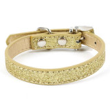 Hot Bling Crystal Pendant Leather Pet Dog Collars Puppy Cat Choker Necklaces Hot Bling Crystal Pendant Leather Pet Dog Collars Puppy Cat Choker Necklaces