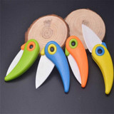 HOT Bird Ceramic Knife Pocket Folding Bird Knife Fruit Paring Knife Ceramic With Colourful Kitchen Tools Gadget