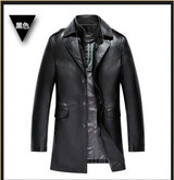 HOT Best selling leather jacket, leather, mandarin collar, sheepskin, coat, male, the man of leather jackets, men leather jacket