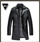 HOT Best selling leather jacket, leather, mandarin collar, sheepskin, coat, male, the man of leather jackets, men leather jacket