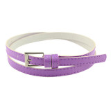 Hot Belts SIF 2017 Hot Beautiful Woman Multicolor Small Candy Color Thin Leather Belt Ms Belt Cinto Feminina Levert Dropship 427
