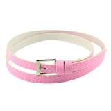 Hot Belts SIF 2017 Hot Beautiful Woman Multicolor Small Candy Color Thin Leather Belt Ms Belt Cinto Feminina Levert Dropship 427