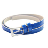 Hot Belts SIF 2017 Hot Beautiful Woman Multicolor Small Candy Color Thin Leather Belt Ms Belt Cinto Feminina Levert Dropship 427