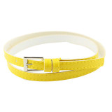 Hot Belts SIF 2017 Hot Beautiful Woman Multicolor Small Candy Color Thin Leather Belt Ms Belt Cinto Feminina Levert Dropship 427