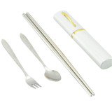 Hot 3in1 Cutlery Set Fork Travel Fold Stainless Steel Tableware Tableware Portable Camping Bag Picnic