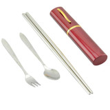 Hot 3in1 Cutlery Set Fork Travel Fold Stainless Steel Tableware Tableware Portable Camping Bag Picnic