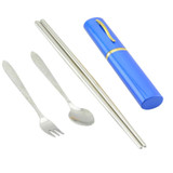 Hot 3in1 Cutlery Set Fork Travel Fold Stainless Steel Tableware Tableware Portable Camping Bag Picnic