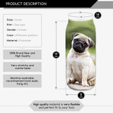 Hot 3D Printed Cotton Socks Pugs Unhappy Printed Casual Style 19cm Low Anklet Socks Unisex Calcetines Chaussettes