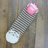 HoT 3D animals style striped fashion cartoon socks women 3D cat footprints Cute Cotton Socks