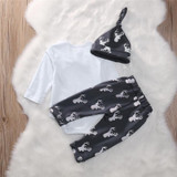 Hot 3 PCS Casual Baby Girl Boy Ladies I Have Arrived Romper T Shirt +Deer Long Pants Outfits Set Clothing Clothes Set Outfits