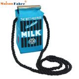 High quality Women Milk Cartoon Canvas Shoulder Bag