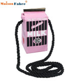 High quality Women Milk Cartoon Canvas Shoulder Bag
