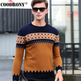 High Quality Winter Warm 100% Pure Cashmere Christmas Sweater Men Real Merino Wool Sweaters Fashion O-Neck Pullover Men Top 6344