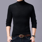 High quality winter men's cashmere warm sweater elastic turtleneck thick sweater long sleeve high collar male sweater pullover