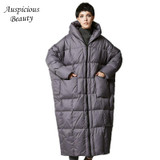 High Quality Warm Winter Down Coats Women 2017 New Fashion Plus Size Duck Down Jackets Hooded Slim Loose Parkas Female TSL171