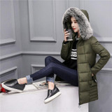 Fitaylor Winter Jacket Women Real Fox Fur Collar Slim Parkas 90% White Duck Down Medium Long Snow Overcoat Army Green Pink Coats