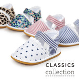 First Walkers Newborn Baby Girl Soft Sole Shoes Infant Toddler Lace Striped Print Crib Shoes 0-18M