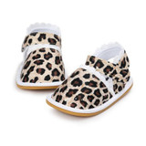 First Walkers Newborn Baby Girl Soft Sole Shoes Infant Toddler Lace Striped Print Crib Shoes 0-18M