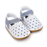 First Walkers Newborn Baby Girl Soft Sole Shoes Infant Toddler Lace Striped Print Crib Shoes 0-18M