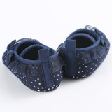 First Walker Newborn White Bowknot Dot Baby Girl Lace Shoes Baby Shoes Toddler Prewalker Anti-Slip Shoe