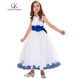 First Communion Dresses For Girls 2017 Grace Karin Sleeveless Pageant Vestidos Full Length Princess Formal Flower Girl Dresses